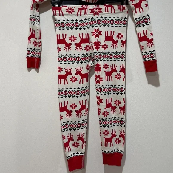 Hanna Andersson Kids 100% Cotton Dear Deer Holiday Long John Pajama 5 Christma - Picture 9 of 10